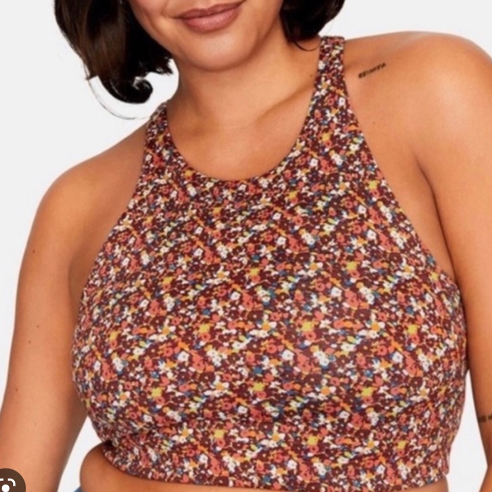 Outdoor Voices Sweat Tech Floral Sports Bra Small